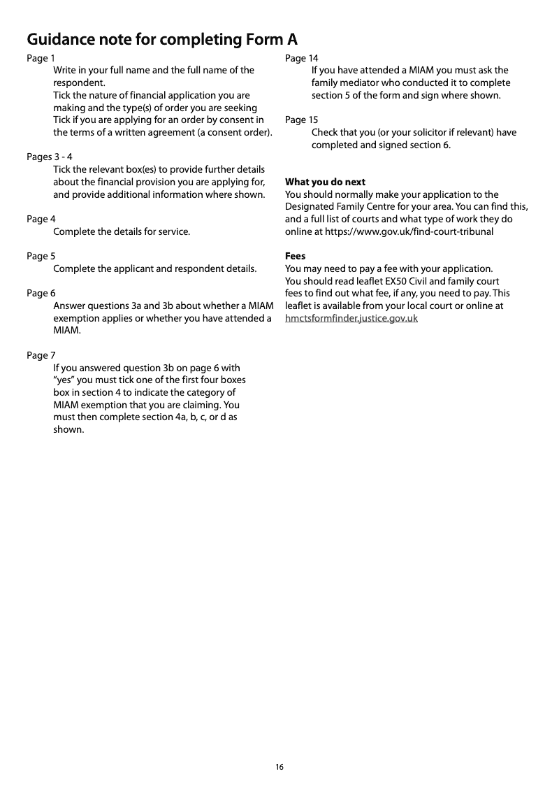 Form A1 Notice of [intention to proceed with] an application for a ...